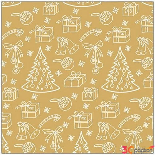 Szalvéta Ambiante Outlined ornaments godl papírszalvéta 33x33cm,20db-os