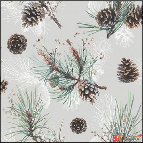 Szalvéta Ambiante Pine Cone All Over papírszalvéta 25x25cm,15db-os