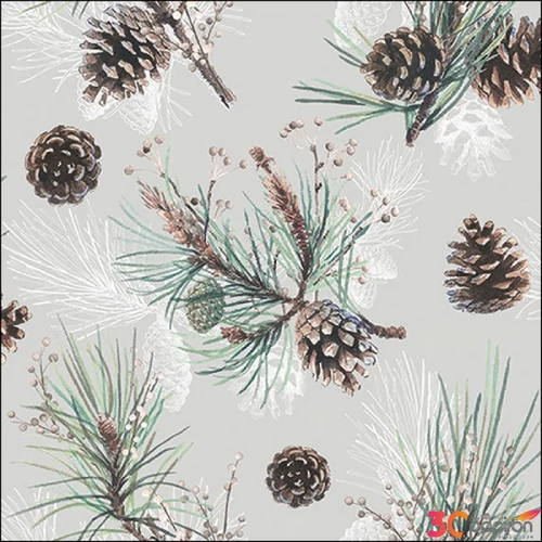 Szalvéta Ambiante Pine Cone All Over papírszalvéta 33x33cm,20db-os
