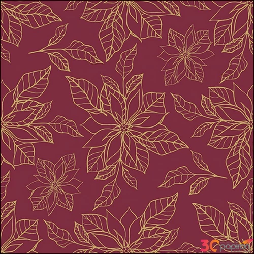 Szalvéta Ambiante Poinsettia outline bordeaux papírszalvéta 33x33cm,20db-os