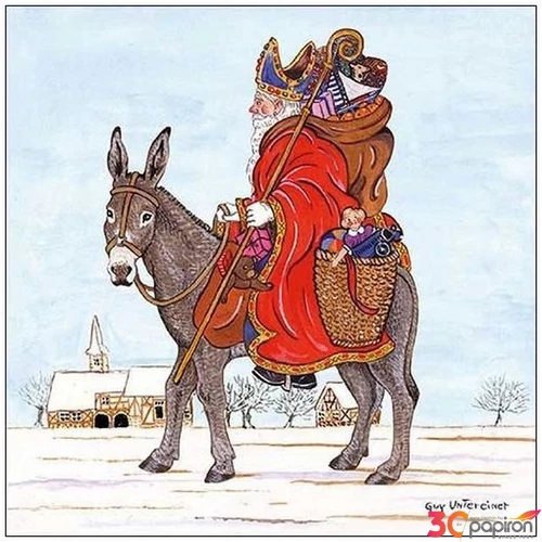 Szalvéta Ambiante Saint Nicholas papírszalvéta 33x33cm,20db-os