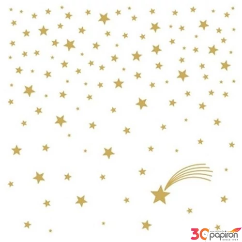 Szalvéta karácsonyi Shooting Star White Gold papírszalvéta 33x33cm,20db-os