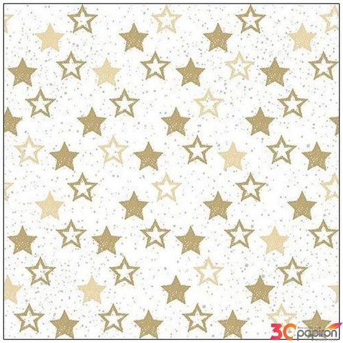 Szalvéta Ambiante Stars All Over Godl papírszalvéta 33x33cm,20db-os