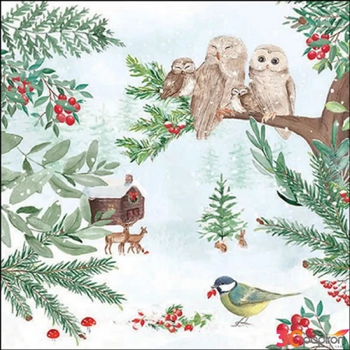 Szalvéta Ambiante Winter outdoor papírszalvéta 33x33cm,20db-os