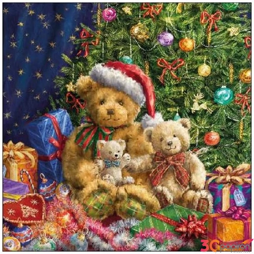 Szalvéta Ambiante X-mas Bears papírszalvéta 33x33cm,20db-os