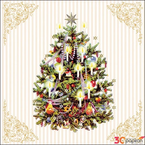 Szalvéta Ambiante X-mas Tree Cream papírszalvéta 33x33cm,20db-os