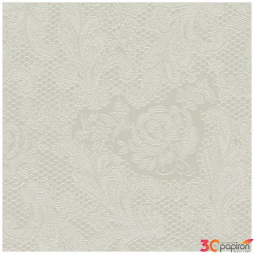Szalvéta 33x33cm Lace gris glacé dombornyomott papírszalvéta 33x33cm,20db-os