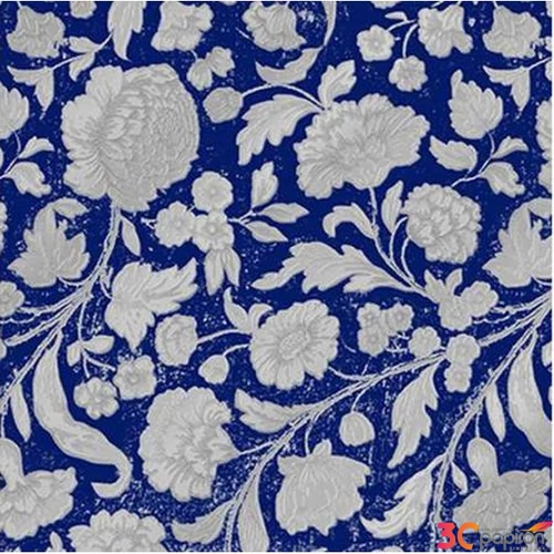 Szalvéta 33x33cm George V.embossed blue/silver dombornyom papírszalvéta 33x33cm,20db-os