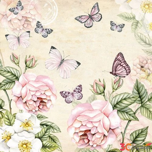 Szalvéta PPD Botanical Cream  33x33cm, 20lapos 3rétegű