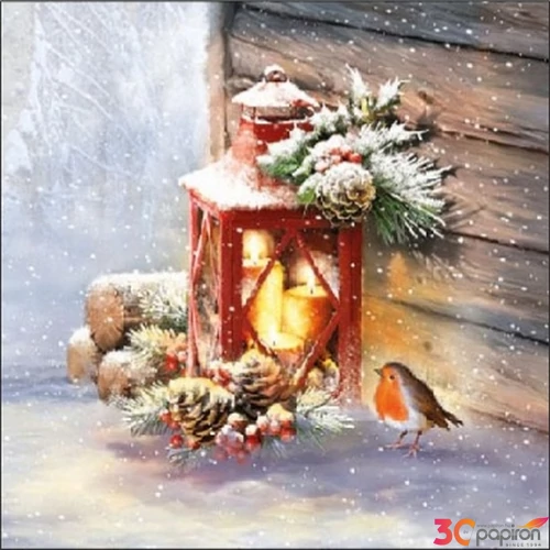 Szalvéta Ambiante Robin By Lantern papírszalvéta 25x25cm,15db-os
