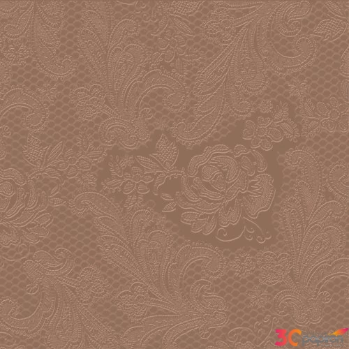 Szalvéta ppd Lace Embossed csokoládé 33x33cm 3rétegű 15lapos