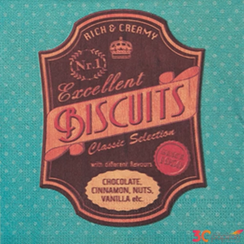Szalvéta ROXAN Out of the Blue KG 3rétegű 33x33 20lap/csom. Out of the Blue KG Excellent BISCUITS