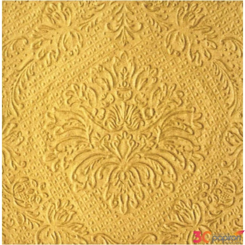 Szalvéta 33x33cm Ti-Flair 3rétegű 33x33 20lap/csom. dombornyomott damaszt hat. Luxury gold 379101