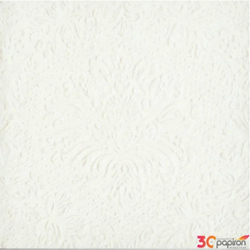 Szalvéta 33x33cm Ti-Flair 3rétegű 33x33 20lap/csom. dombornyomott damaszt hat. Luxury pearlwhite 379106
