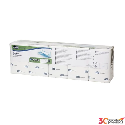 Szalvéta TORK Universal 21, 6x Interfolded adagolós 1/4 hajtogatott 1rétegű 9000lap/dob