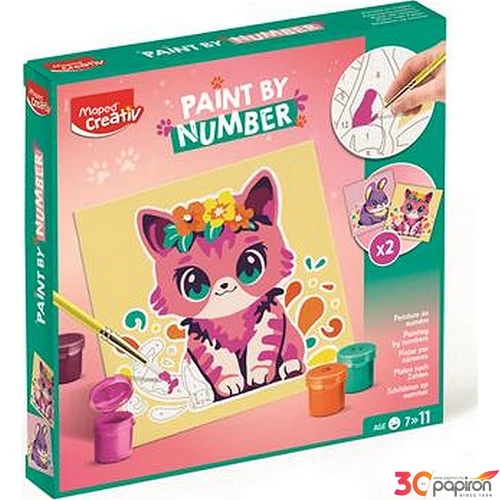 Számfestő készlet MAPED CREATI "Paint by number" cica és nyuszi