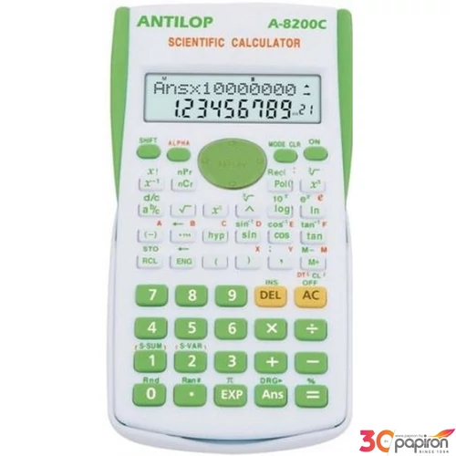 Számológép Antilop A-8200c tudományos 240 funkciós zöld