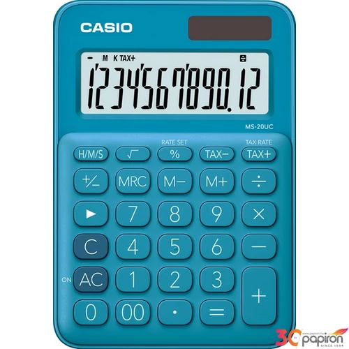 SzámoLógép Casio MS-20UC BU asztali számológép 12digites kék