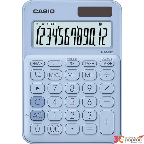 SzámoLógép Casio MS-20UC LB asztali számológép 12digites világos kék