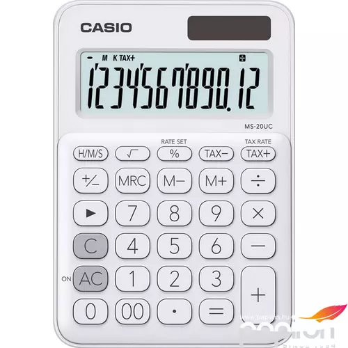 SzámoLógép Casio MS-20UC WE asztali számológép 12digites fehér