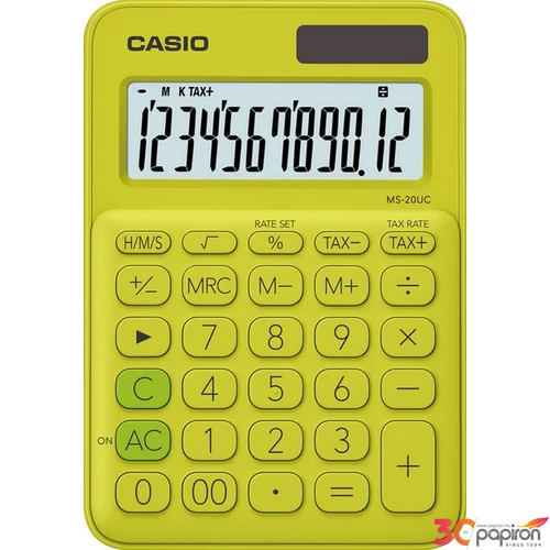 SzámoLógép Casio MS-20UC YG asztali számológép 12digites sárga
