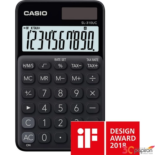 Számológép Casio SL-310UC BK 10digites zsebszámológép fekete CASIO SL 310 UC Trendy Colours sorozat