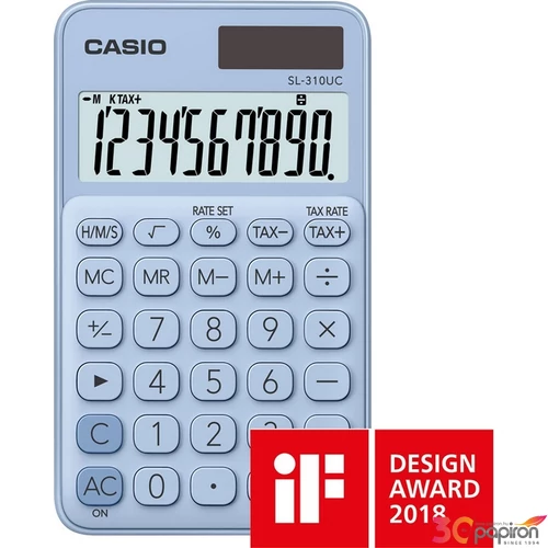 Számológép Casio SL-310UC LB 10digites zsebszámológép világoskék CASIO SL 310 UC Trendy Colours sorozat