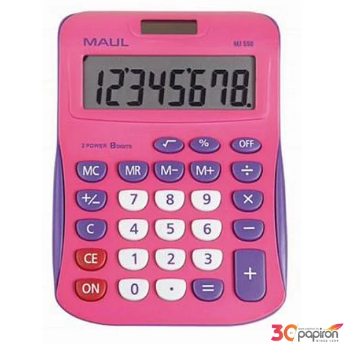 Számológép Maul asztali, 8 számjegy, MJ 550 pink-lila