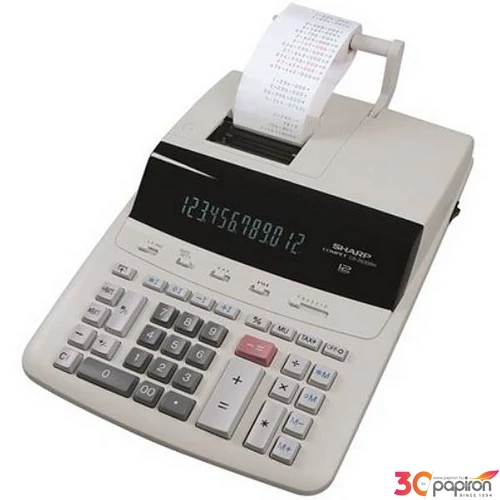 Számológép Sharp szalagos, 12 számjegy, 2 színű nyomtató CS-2635RHGYSE