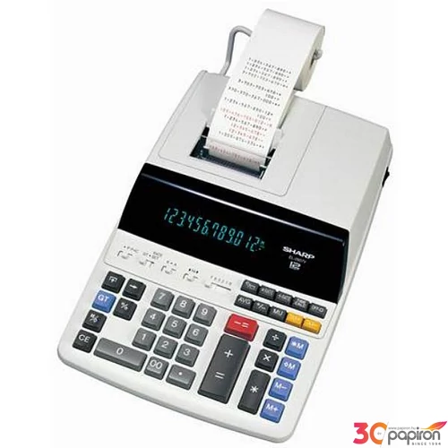 Számológép Sharp szalagos, 12 számjegy, 2 színű nyomtató EL-2607V