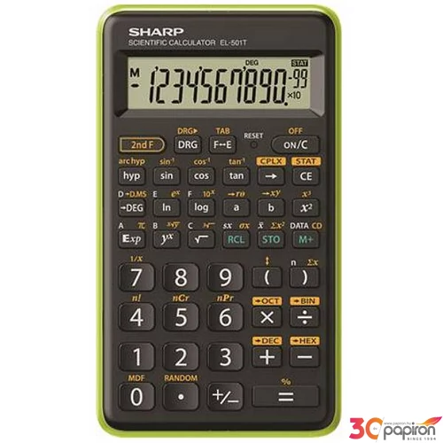 Számológép Sharp tudományos, 146 funkció EL-501TBGR, zöld