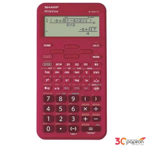 Számológép Sharp tudományos, 420 funkció EL-W531TL, meggypiros