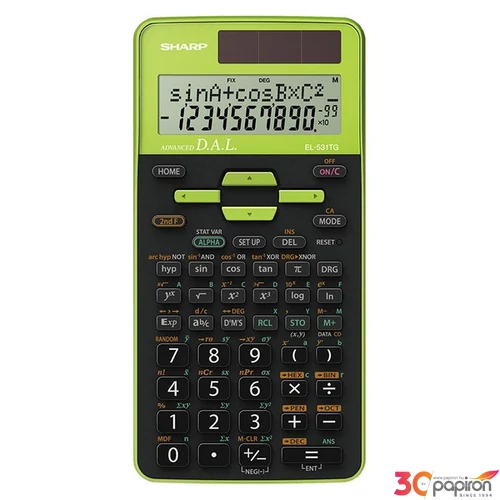 Számológép tudományos 273 273 funkció SHARP EL-531" zöld