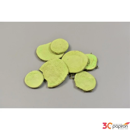 Szárított termés fa szelet 1cm×3-9cm locust zúzmarás vil.zöld 
