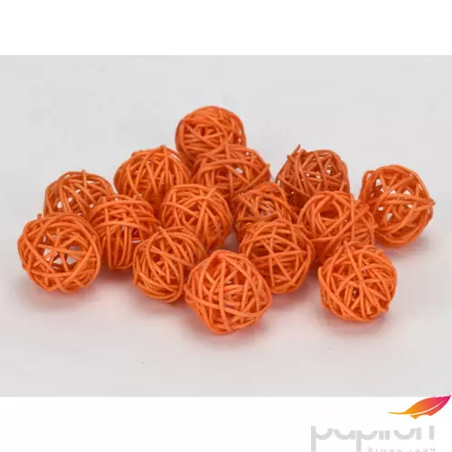 Szárított termés rattan gömb 3cm-es (15db/csomag) narancs színű [5998997740700] vessző gömb