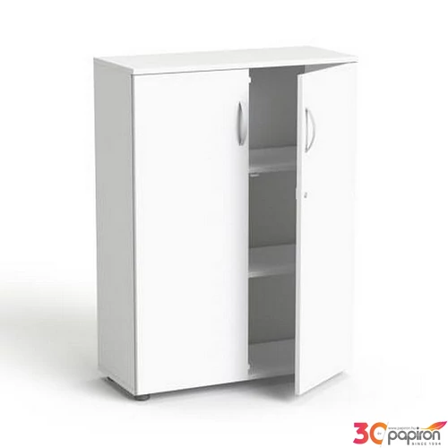 Szekrény 3 rendező magas kétajtós polcokka MAYAH Freedom SV-06 fehér
