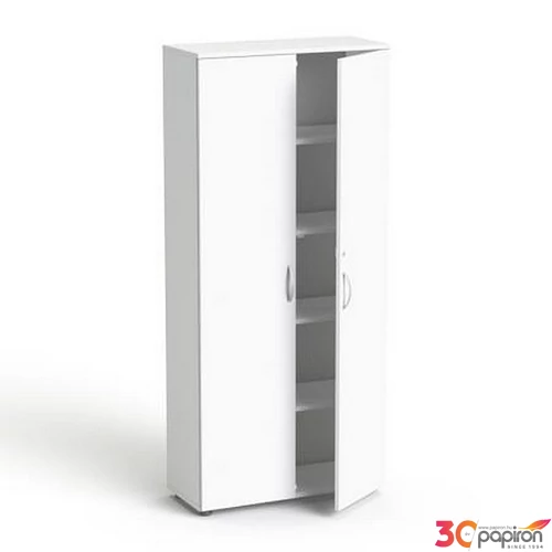 Szekrény 5 rendező magas kétajtós polcokka MAYAH Freedom SV-01 fehér