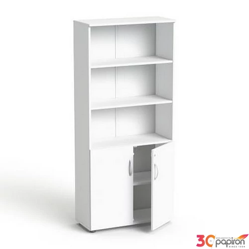 Szekrény 5 rendező magas kombinált polcos MAYAH Freedom SV-04 fehér
