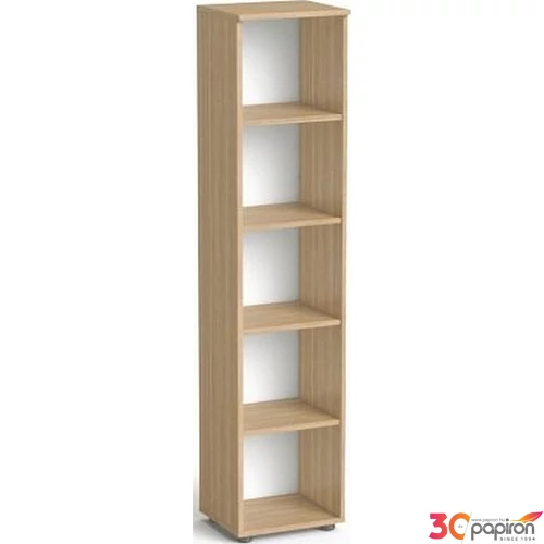Szekrény Mayah 5 rendező magas nyitott polcos keskeny Freedom SV-03 kőris