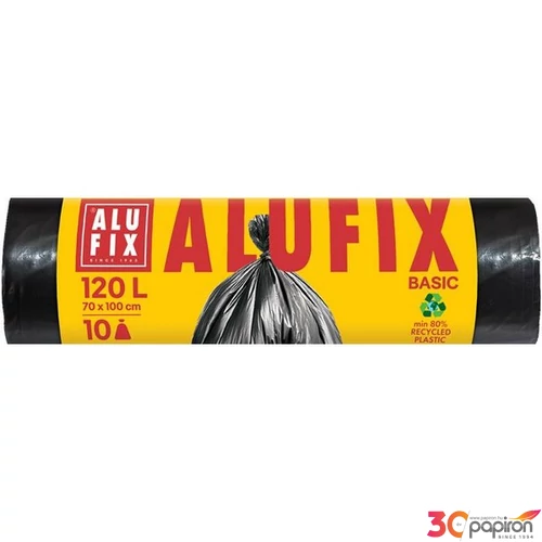 Szemeteszsák 120 l 10db 70x100cm 17 µ ALUFIX Economy fekete