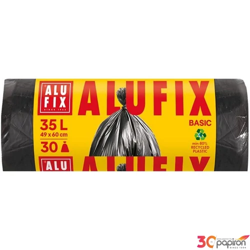 Szemeteszsák 35 l 30db 49x60cm 8 µ ALUFIX Economy fekete