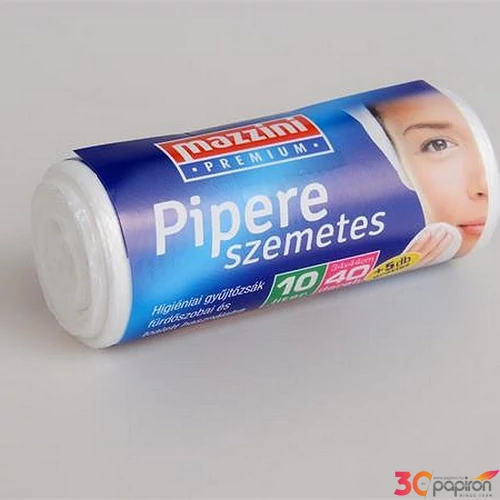 Szemeteszsák pipere 10 45db 34×44cm 5 µ MAZZINI Premium fehér