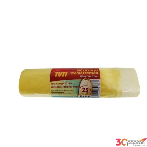 Szemeteszsák Tuti 25l-es, 20db/csomag zárószalagos