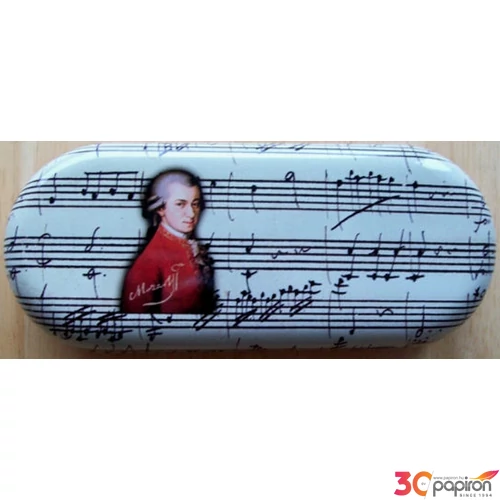 Fém Szemüvegtok 16x2,8x5,5 cm Mozart
