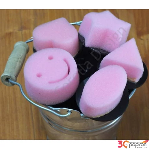 Szivacs Ecsetkészlet CRL2523 mintázó 5db/csomag