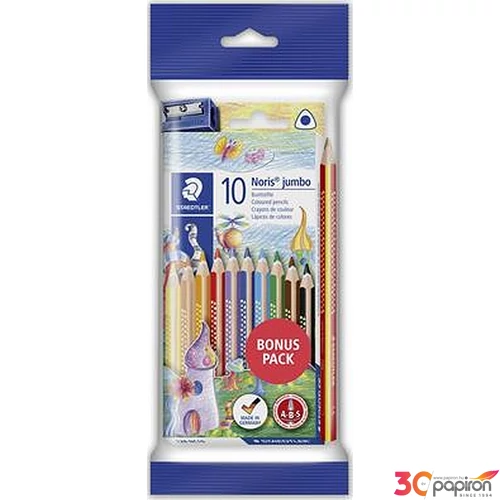 Színes ceruza 10+1 Staedtler Noris Club Jumbo háromszög 10+1színű Írószerek STAEDTLER 61 SET8