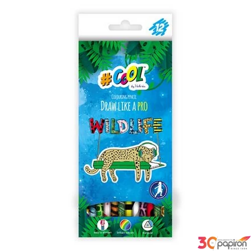 Színes ceruza 12-es Háromszögletű, Cool By Victoria Wildlife, 12 Különböző Szín