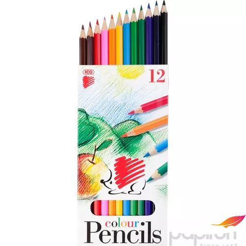 Színes ceruza 12 ICO Süni hatszögletű iskolaszer- tanszer