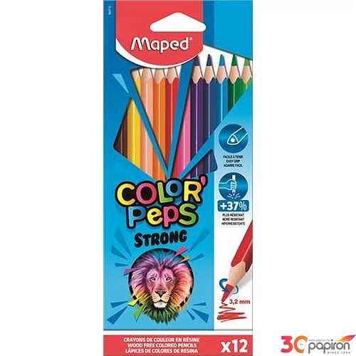 Színes ceruza 12 Maped Color'Peps Strong háromszögletű 12színű Írószerek MAPED 862712