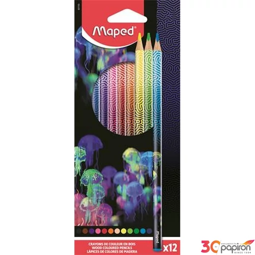 Színes ceruza 12 Maped háromszögletű, Deepsea Paradise IMA831703